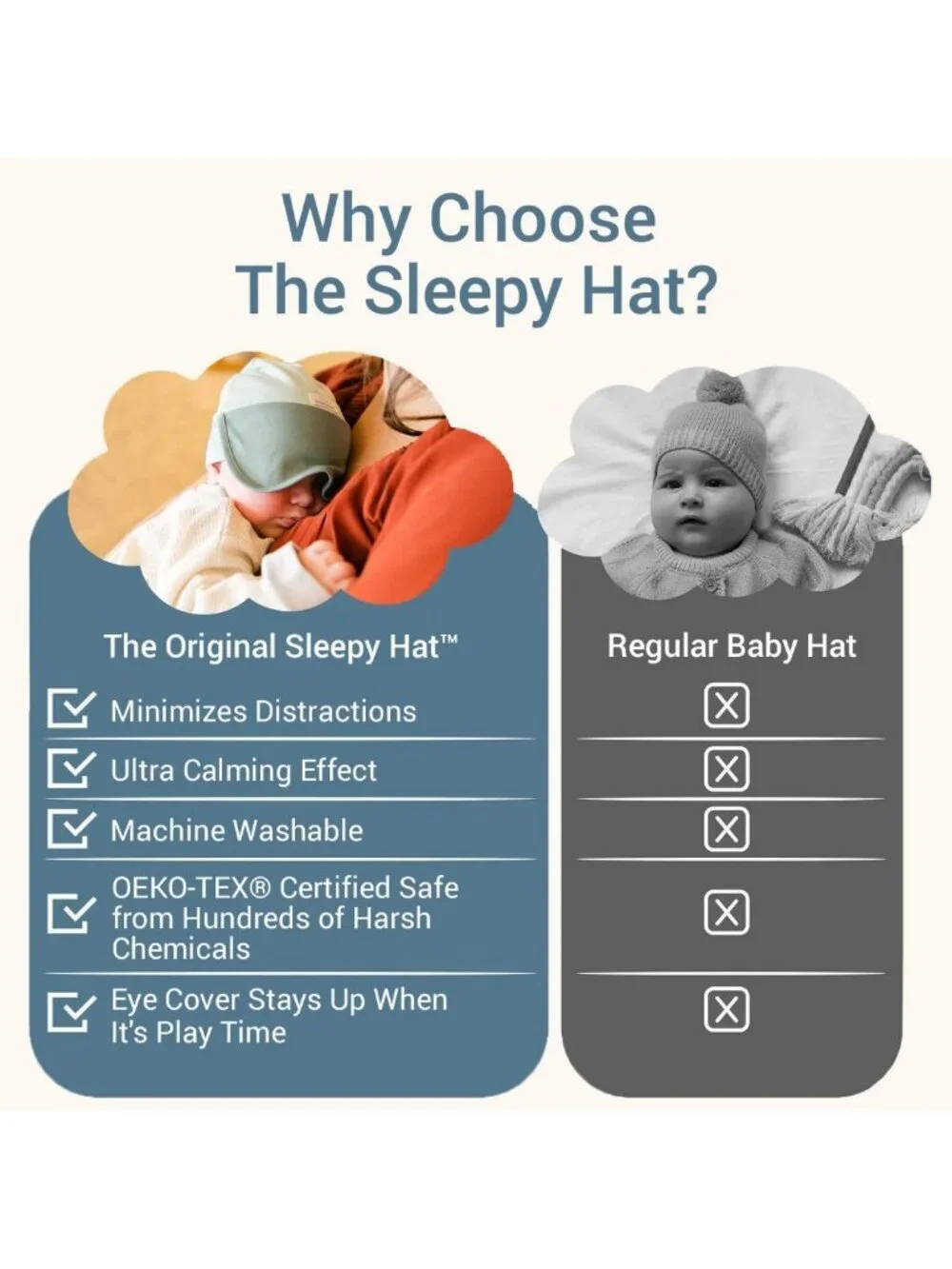 Cozy Baby Sleep Mask & Soft Eye Shade - Perfect for Newborns, Travel Gifts